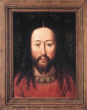portrait Tableau Peinture - Portrait du Christ Renaissance Jan van Eyck